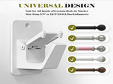 8 Pack No Drill Curtain Rods, Universal Curtain Rod Holder, Self Adhesive Curtain Rod V1107-115-21404-WHT-8PACK