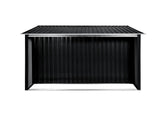 Wallaroo Garden Shed with Semi-Close Storage 6*8FT - Black GSS-BSW-68S-BK