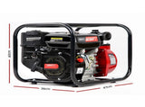 Giantz Petrol Water Pump, 2" 7HP Max High Flow Transfer Fire Fighting Pumps Rain Tank Oil Irrigation PUMP-2INCH-235-RDBK