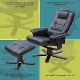 PU Leather Massage Chair Recliner Ottoman Lounge Remote V63-771935