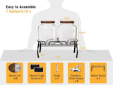 Glass Drink Dispenser for Parties, 1 Gallon Beverage Dispenser with Stand and Spigot Solid Stainless V1258-DP02-WO-40