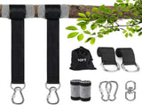 10ft Industrial-Grade Tree Hanging Straps 5500lb Max Capacity, Complete Kit with Swivel Hook & V1107-CS-QQBD10
