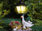 Creative Cute Duck Resin Flower Pot Solar Outdoor Light, Courtyard and Garden Decorative V1265-AU-LD-055