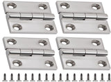 316 Stainless Steel Hinges Marine Grade 2" x 2" Heavy Duty Boat Hatch Hinge 4 Pack V1192-AZ-W-3312