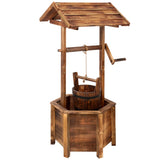 Gardeon Garden Decor Outdoor Ornament Wooden Wishing Well GD-WELL-CC