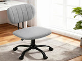 Artiss Armless Office Chair with Wheels, Ergonomic 360&deg Swivel Home Office Desk Chair, Height OCHAIR-M-1142-GY