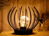 Metal Cage Table Lamp Cordless Battery Operated Lamp With Edison Style LED Bulb Ideal For Weddings, V1188-MS-227-0628