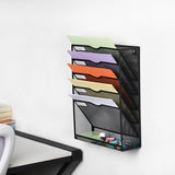 6 Tier Desktop File Organiser, Wall Mount Magazine Rack, Mesh Desk Organizer, Vertical Hanging V1186-TH104