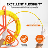 150M8MM Fish Tape Puller Fiberglass Wire Cable Running Duct Rodder Heavy Duty V465-86321