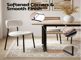 Artiss 200cm Extendable Dining Table Set with 4x Dining Chairs Sherpa White DSET-EXT05-W01-WHX4