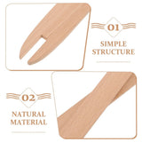 Durable Beige Wooden Tablet Weaving Shuttle for DIY Use 4Pcs V1369-AZ3-W-20860