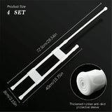 4 Pcs Double RV Refrigerator Bars, 15.8-27.6 Inches Non-Slip Adjustable RV Fridge Tension Rods V1370-AZ4-10301
