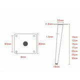 4, Black Oblique Conical Legs Matt Piece Furniture Cone Incline Holder Sofa Legs TV Stand Cone Iron V1237-MS-626-083