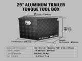 Trailer Tongue Box, Aluminum Alloy Diamond Plate Tongue Box Tool Chest, Heavy Duty Trailer Box V952-TCGJXLHJHS29XG563V0