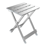 Large Aluminum Folding Side Table Collapsible Outdoor Stand, Lightweight Portable Utility Surface, V1369-AZ3-W-23770