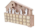 LED Light Calendar Wooden Desk Calendar Christmas Advent Calendar Ornament for Holiday Decoration V1294-YM0523-3115210294311