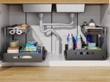 CARLA HOME 2 Pack Under Sink Organiser with Sliding Drawers for Kitchen & Bathroom V178-36237