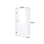 800 x 2100mm Frameless 10mm Safety Glass Shower Screen V63-828951