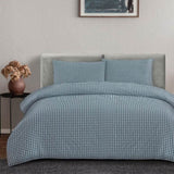 Ardor Rowe Teal Textured Seersucker Quilt Cover Set King V442-INT-QUILTCS-ROWE-TEAL-KI