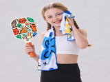 Kids Pickleball Paddle Set with Cooling Towel , Cartoon Junior Paddles, Carry Bag V888-ELOSUNG54127