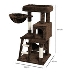 Floofi 104cm Plush Cat Condo Cat Tree Brown V227-3331641023560