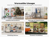 3 Packs Grid Wall Panels, 600 x 1640mm Wire Grid Panels Display Rack, Movable Art Display Shelf with V952-LSWGQ6070INC9Q86I001V0
