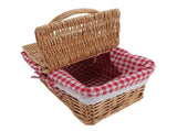Wicker Picnic Basket with Lid Handle Removable Liner Multifunction Garden Harvest Basket for Flowers V1294-YM0901-3111250051311