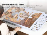 Social Hike Puzzle Board 1500 pcs - Felt Tilting Portable Cover Drawers Silver V238-SUPDZ-42097742381136