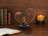 Jesus Entwined Hearts Cross Easter Jesus Cross Ornament Jesus Intertwined Hearts Cross Craft Home V1294-YM0626-230403GW01-1