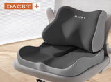 2-piece Grey Ergonomic Memory Foam Seat Cushion with Lumbar Support - Breathable Contoured Design V888-ELOSUNG50719