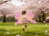 LED Butterfly Wings with Music, Electric Light Up Fairy Wing for Kids Pet Costume, White V1369-AZ3-W-10423