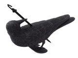 Realistic Elbow Crow Statue Plastic Waterproof Crow Decoys for Yard Garden Patios Halloween V1294-YM0703-3111230100011
