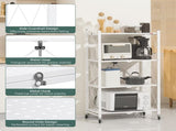 CARLA HOME 5-Tier Foldable Storage Shelf with Wheels for Kitchen, Garage, Pantry or Basement LSB-36255