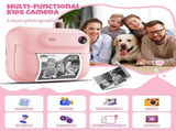 Kids Multi-Functional Camera Toy - Instant B&W Printing & Creative Stickers V888-ELOSUNG35311
