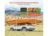 270 Degree Awning with Bulit-in LED Lights, 12.4 Driver Vehicle Awning, Waterproof UV50 Car V952-QCCP20359FTH42QCL001V9