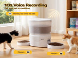 i.Pet 5L Automatic Pet Feeder Dual Bowl Smart Dispenser APP Control Cats Dogs PET-FEEDER-5DL-WIFI-BK
