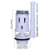 Complete Toilet Cistern Replacement Set With Drain Valves, Fill Valves, Double Flush Button Water V1369-AZ3-W-14092