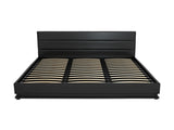 Artiss Bed Frame King Size LED Gas Lift Black LUMI BFRAME-E-LUMI-K-BK-ABC