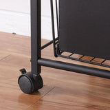 Kitchen Mobile Trolley Floor-Standing Storage Rack-Black V1161-108713