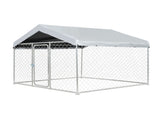 Outdoor Dog Kennel, 2 x 2 x 1.6 m Large Dog Kennel with Secure Lock, Outside Dogs Enclosures with V952-DXHWQSYS6565NAQH5002V0