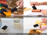 200 Pack 1 inch Foam Brush Bulk Foam Paint Brush Sponge Paint Brush with Wood Handle for Acrylics, V1192-AZ-W-6226