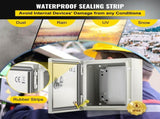 NEMA Steel Enclosure, 25 x 20 x 15 cm NEMA 4X Steel Electrical Box, IP66 Waterproof & Dustproof, V952-DQXJSTCFS25X20X15V0