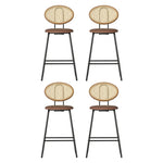 Artiss 4x Bar Stools PU Leather Stools Brown BA-B-ML-8783-BRX4