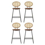 Artiss 4x Bar Stools PU Leather Stools Brown BA-B-ML-8783-BRX4