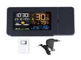 Multifunctional Weather Clock Projected Color Screen Black Portable Humidity Thermometer V1294-YM0901-3113210188611
