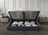 Milano Capri Luxury Gas Lift Bed With Headboard - Charcoal No.35 - Single ABM-10002036