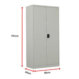 Two-Door Metal Cabinet Shelf Storage for Home Office Gym V63-844331