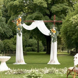 VEVOR Artificial Wedding Arch Flowers Kit Yellow With 2 Pcs Flowers 1 Pcs Drapes V952-HLGMHTJ3JTHS78U39V0