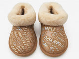 Womens Australian Sheepskin Wool Fur Mini UGG Ankle Boots in Metallic Chestnut - 7 V563-D2390-CHESTNUT-7