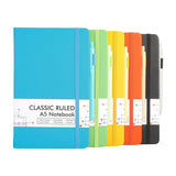 5 Pack Notebooks Journals, A5 Hardcover Ruled Lined with 5 Black Pens, 5 Sky Blue, Notebook V1366-AZ2-W-19715